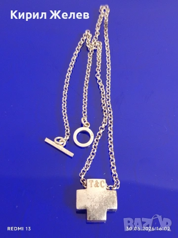 Марково сребърно колие Tiffany*Co модерен Арт дизайн 39753