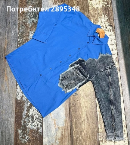 Уникални ризки с дънкови елементи, снимка 2 - Ризи - 54695975