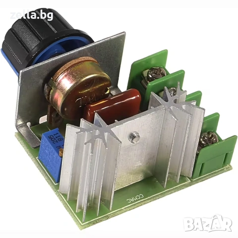 Регулатор на напрежение 220V 2000W | Димер за обороти на електромотор, вентилатор и осветление 10014, снимка 3 - Друга електроника - 54655952