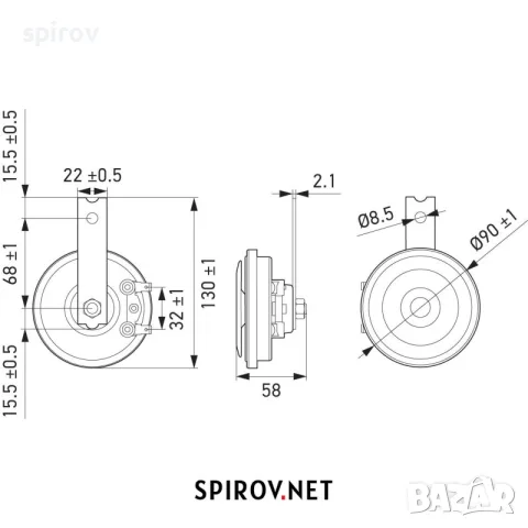 Комплект клаксони Hella Hi-Low tone 350/415Hz 111dB 12V, снимка 10 - Части - 55701055