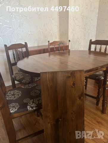 Маса с 4 стола, снимка 3 - Маси - 54319607