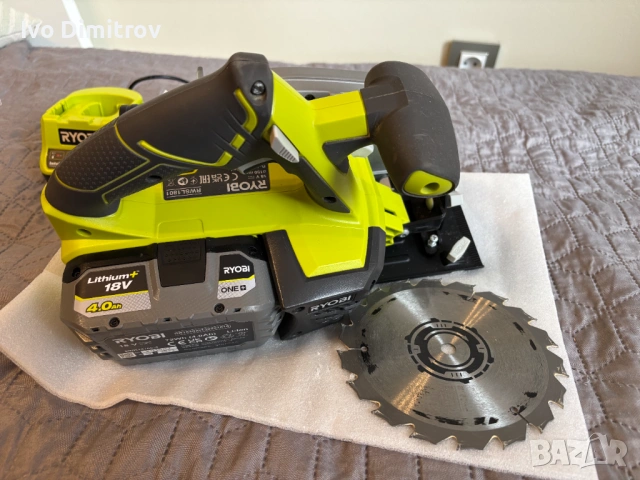 Акумулаторен циркуляр RYOBI + 4.0Ah батерия и зарядно в гаранция, снимка 2 - Други инструменти - 54660092