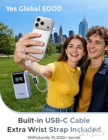 UGREEN Nexode Pro 10000mAh 45W външна батерия със USB-C, снимка 5 - Друга електроника - 55315217