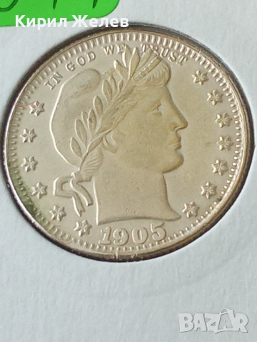 Сребърна монета America USA QUARTER DOLLAR 52344, снимка 2 - Нумизматика и бонистика - 54817347