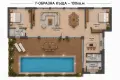 Сглобяема къща Luxury Villa 100 кв.м – Г-образен дизайн с басейн, снимка 2