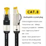 Xangsane мрежов CAT8 Ethernet RJ45 кабел от чисто сребро  , снимка 4