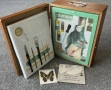 Японски Микроскоп Tasco 1970г (600 Power Microscope Kit) в дървена кутия, снимка 1