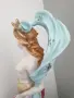 Meissen фигура 36см-1,4кг/еротика/Майсен порцеланова статуетка на момиче с цветя и шал, снимка 7