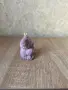 2.5 евро нова уникална свещ мече направена от миниатюрни рози в лилав цвят 💜, снимка 5