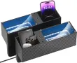 Комплект 2 органайзера за между седалките с LED осветление и USB-C, снимка 1