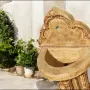 Градинска чешма дворна Хана от бетон в бежово с кафяво, снимка 4