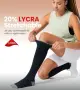 Нови Компресионни чорапи 20-30 mmHg, 2 чифта, до коляното, за пътуване и спорт, снимка 4