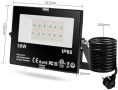 DUSKTEC RGB LED прожектори 2x30W Bluetooth IP66, снимка 5
