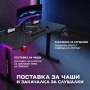 Гейминг бюро - LED RGB, Регулируема височина, 140см, снимка 5