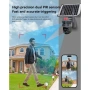 IP Соларна Камера HY-ZS33-WIFI 8MP 1080P с 3 обектива ( APP: V380 PRO ) HD 360 градуса с микрофон и , снимка 2