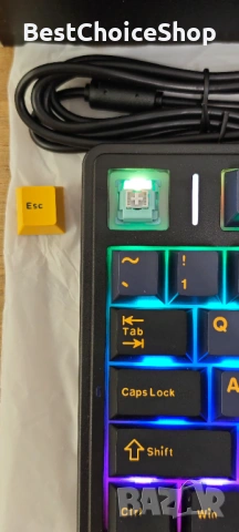 Механична гейминг клавиатура Gaming Aula F75 Black, Hotswap RGB Gasket, Wireless, снимка 4 - Клавиатури и мишки - 54873461