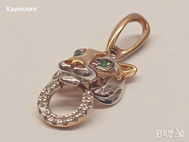 Руско злато. Висулка с брилианти. , снимка 5 - Колиета, медальони, синджири - 55264405