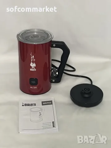 Електрически пенообразувател за мляко Bialetti MKF02 Rosso (Отлично състояние), снимка 2 - Кафемашини - 55653888