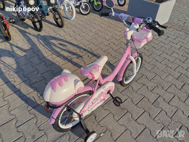 X Детски велосипед 16" 1602 розов, снимка 6 - Велосипеди - 54395396