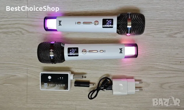 RGB Безжични микрофони, времетраене 40 часа, обхват 60 метра,, снимка 2 - Микрофони - 55437550
