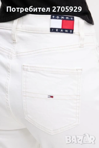 Tommy Jeans бели дънки, размер 28/28, снимка 3 - Дънки - 54899411