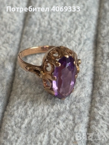 5.6 гр Истинско бижу Руска класика 14к, снимка 2 - Пръстени - 54175556