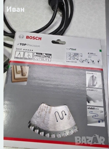 Професионален цинкуляр с потапяне Bosch Gkt 55 gce 165мм 1400w, снимка 7 - Триони и циркуляри - 54959539