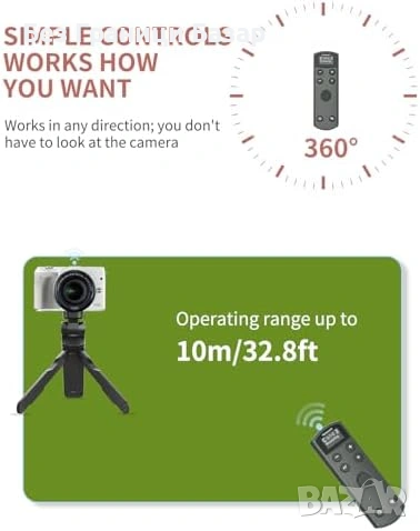 Ново Безжично дистанционно Canon BR-E1 OLED Type-C R50 R8 R5 фотоапарат снимки, снимка 5 - Чанти, стативи, аксесоари - 54353592