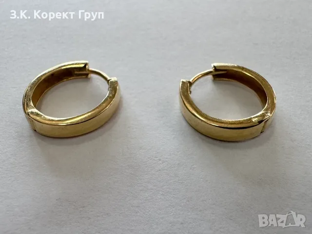 ЗЛАТНИ ОБЕЦИ 14К 585 -1,65 г, снимка 8 - Обеци - 55300399