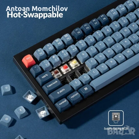 Механична клавиатура Keychron V1 Max 75% RGB, снимка 7 - Клавиатури и мишки - 54823910