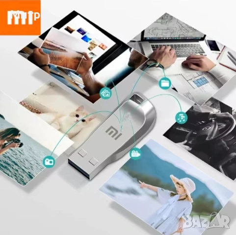 Нов USB памет преносим Xiaomi, 2 TB терабайта, 3.0, блестящо сребрист, снимка 4 - USB Flash памети - 54869162