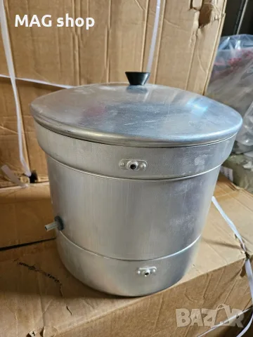 Нова алуминиева соковарка Диаметър-35см Височина-30см, снимка 4 - Съдове за готвене - 55405396