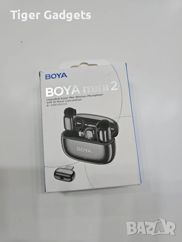 BOYA mini 2-01 Lunar Silver – Безжична микрофонна система USB-C + Lightning, снимка 4 - Микрофони - 54959939
