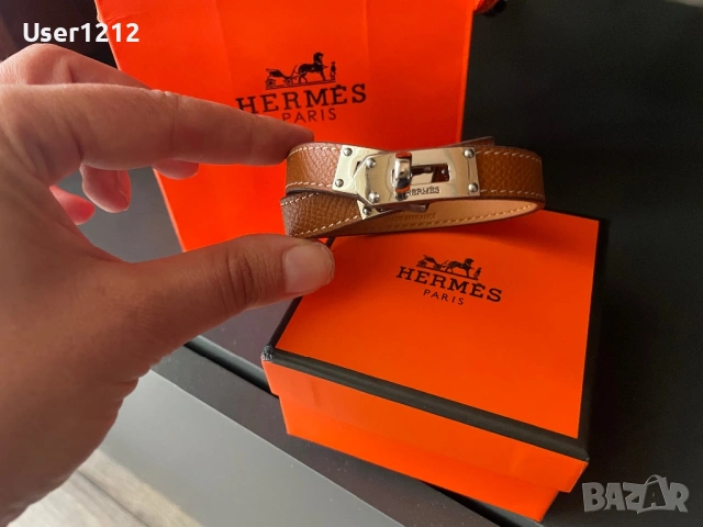 Hermes double ring дамска гривна , снимка 2 - Гривни - 54443908