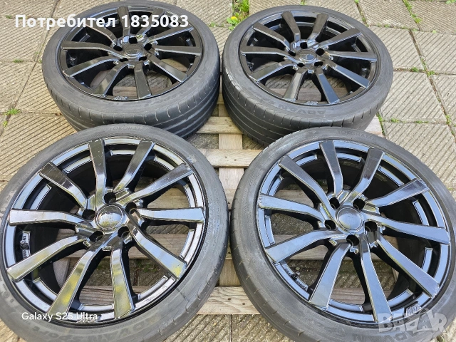 Лети джанти 18ки 5х112 AEZ + летни гуми 225/40/18 Yokohama, снимка 2 - Гуми и джанти - 54396493