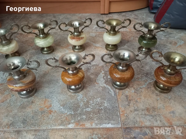Десет броя фигурки от оникс, снимка 5 - Декорация за дома - 54822474