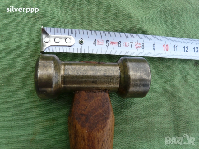  Стар месингов тенекеджийски чук - 332 , снимка 2 - Други инструменти - 54357119