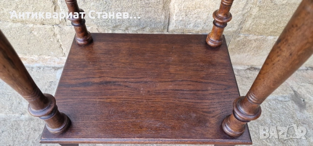 Винтидж помощна масичка с чекмедже, снимка 10 - Маси - 54229933