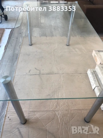 продавам стъклена трапезна маса, снимка 2 - Маси - 54122855