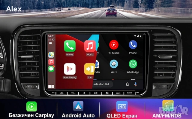 9inch Мултимедия CarPlay VW/Golf/Polo/Passat/Touran/Seat/Skoda, снимка 2 - Аксесоари и консумативи - 53960313