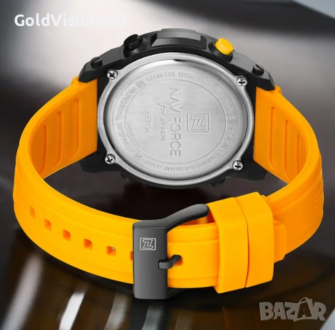 Мъжки часовник – NAVIFORCE Yellow, снимка 2 - Мъжки - 54247677