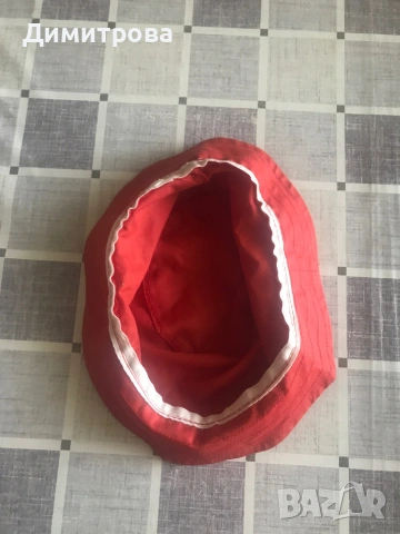 Дамска сламена шапка /капела/, шапка от плат, снимка 6 - Шапки - 51554314