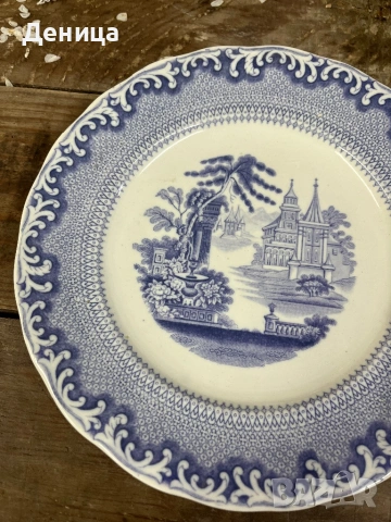 Три старички красавици♥️  Rörstrand  "Slinga" Розов кант и черна декорация Диаметър -21.5 см , снимка 10 - Чинии - 54185989