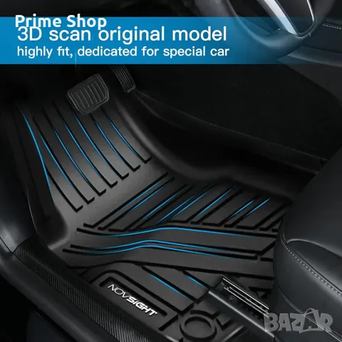 К-кт 3 части 3D трислойни TPE стелки за Tesla Model 3 (2019-2023), NOVSIGHT, черни, снимка 2 - Аксесоари и консумативи - 55465246