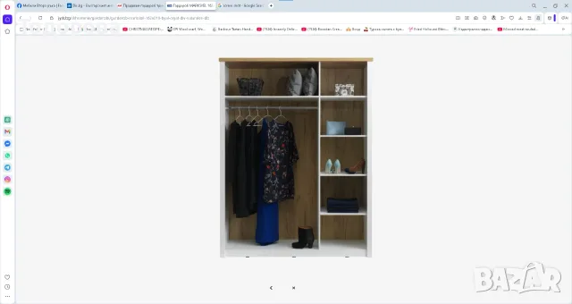 Продавам гардероб трикрилен от JYSK, снимка 3 - Гардероби - 55623207