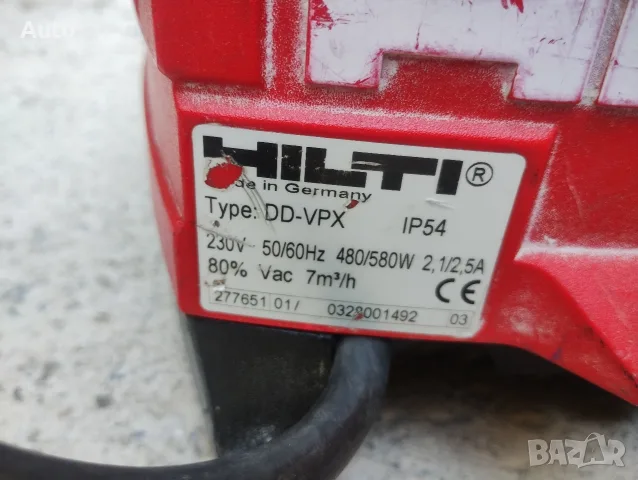 Вакуум помпи Hilti DD-VPX – 2 бр. (Внос от Швейцария), снимка 4 - Стругове - 55594334