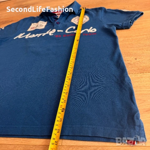 Мъжка поло тениска Geographical Norway Monte Carlo Sailing Club размер M синя, снимка 4 - Тениски - 54128629