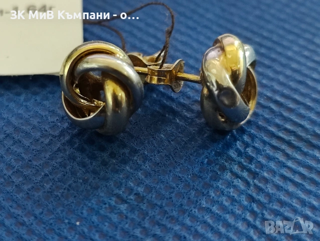 Златни дамски обеци 1.64гр-14к
