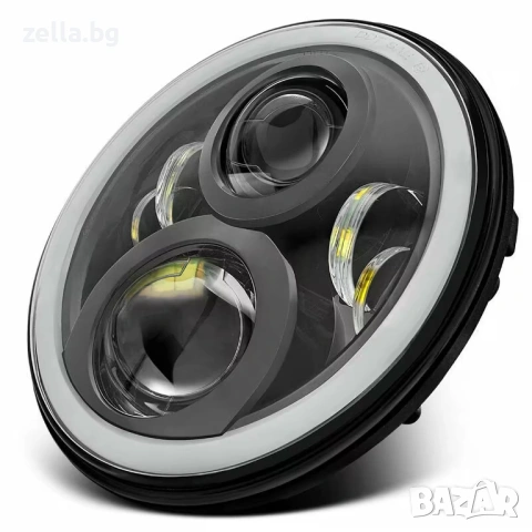 Кръгъл LED фар 7 инча 60W 7000LM IP68 – Jeep Wrangler Suzuki Samurai Nissan Patrol Мотоциклети 10247, снимка 7 - Друга електроника - 54661814