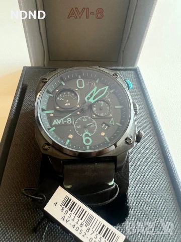 Мъжки пилотски часовник AVI-8 Hawker Hunter Chronograph (AV-4052-05) – Пълен комплект, снимка 2 - Мъжки - 54689180
